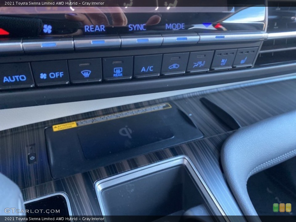 Gray Interior Controls for the 2021 Toyota Sienna Limited AWD Hybrid #140200107