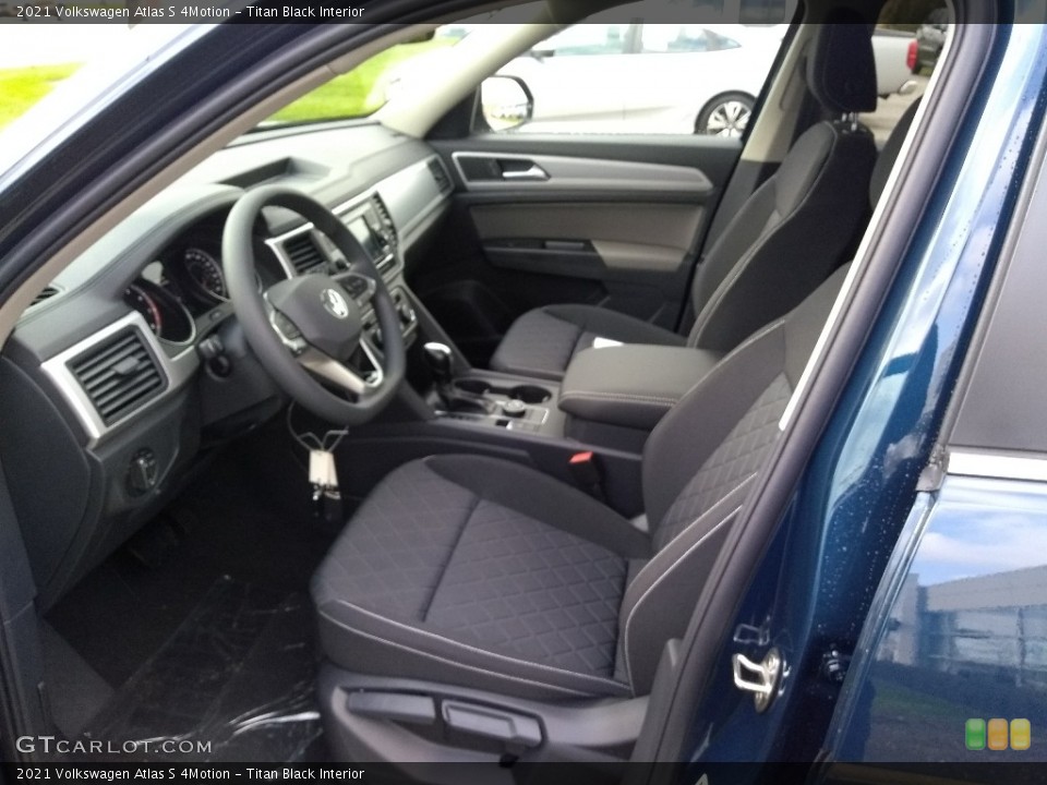 Titan Black Interior Front Seat for the 2021 Volkswagen Atlas S 4Motion #140201617