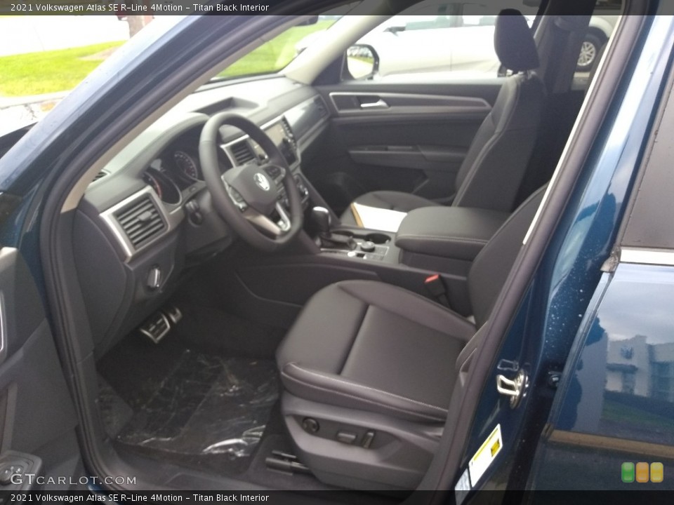 Titan Black Interior Front Seat for the 2021 Volkswagen Atlas SE R-Line 4Motion #140201729