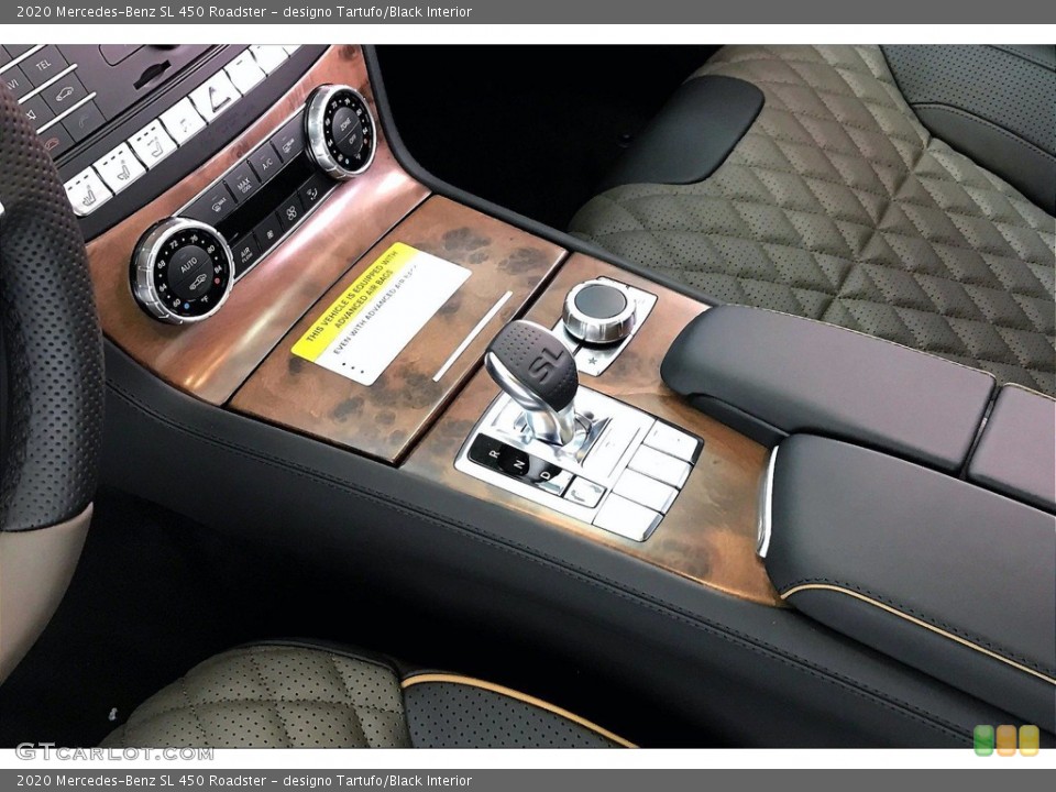 designo Tartufo/Black Interior Controls for the 2020 Mercedes-Benz SL 450 Roadster #140201906