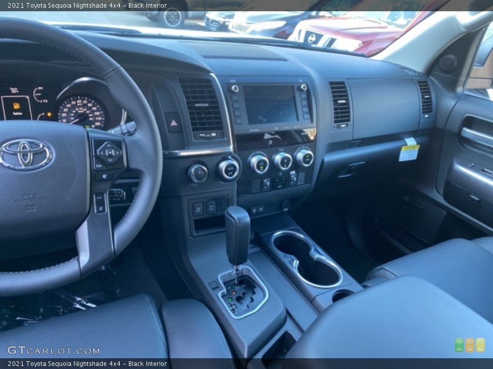 Black Interior Dashboard for the 2021 Toyota Sequoia Nightshade 4x4 #140202114