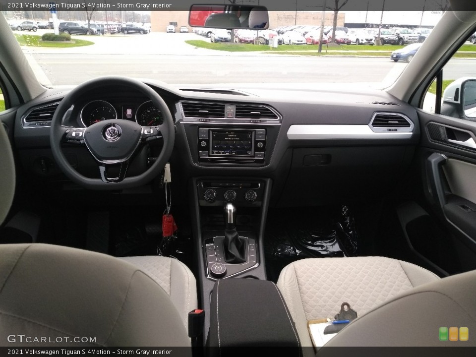 Storm Gray Interior Dashboard for the 2021 Volkswagen Tiguan S 4Motion #140202141