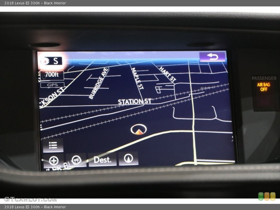 Black Interior Navigation for the 2018 Lexus ES 300h #140203476