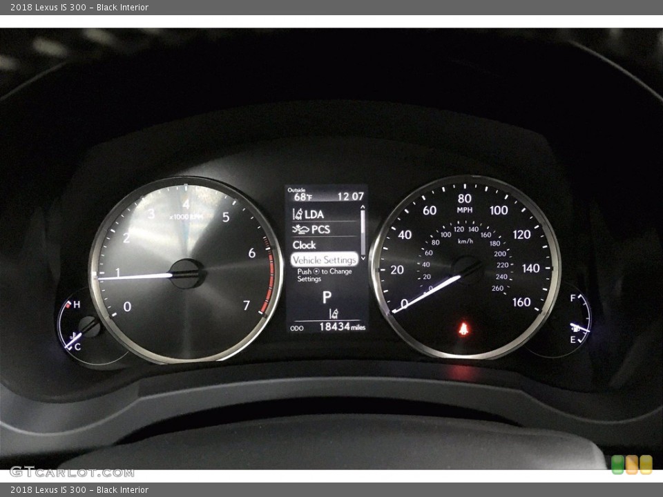 Black Interior Gauges for the 2018 Lexus IS 300 #140204028