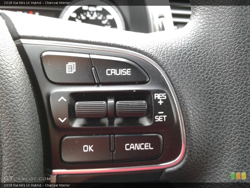 Charcoal Interior Steering Wheel for the 2018 Kia Niro LX Hybrid #140207699