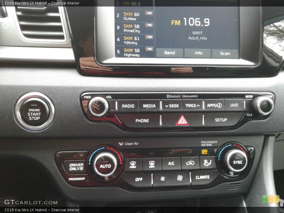 Charcoal Interior Controls for the 2018 Kia Niro LX Hybrid #140207781