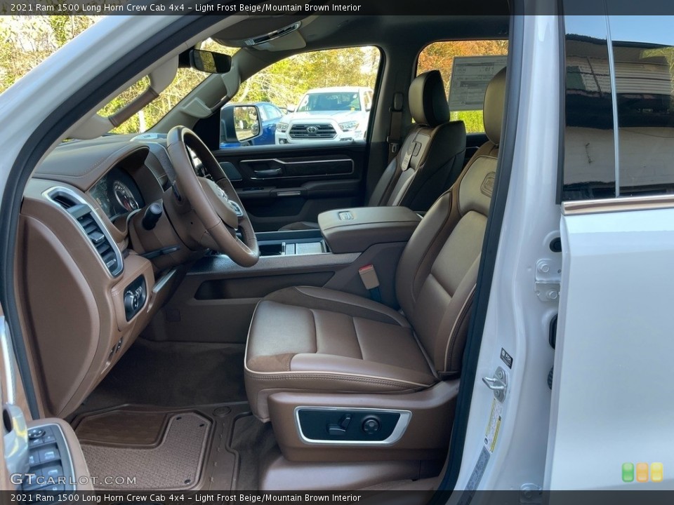 Light Frost Beige/Mountain Brown Interior Photo for the 2021 Ram 1500 Long Horn Crew Cab 4x4 #140208210