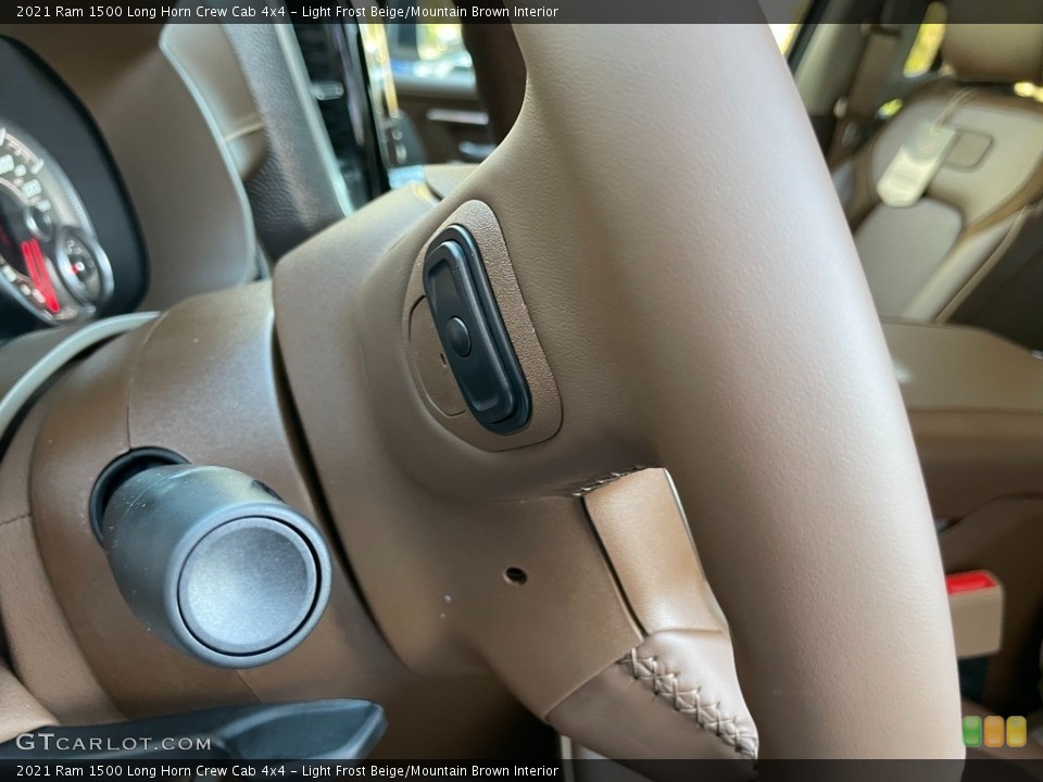 Light Frost Beige/Mountain Brown Interior Steering Wheel for the 2021 Ram 1500 Long Horn Crew Cab 4x4 #140208255