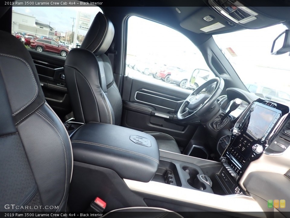 Black Interior Front Seat for the 2019 Ram 3500 Laramie Crew Cab 4x4 #140208288