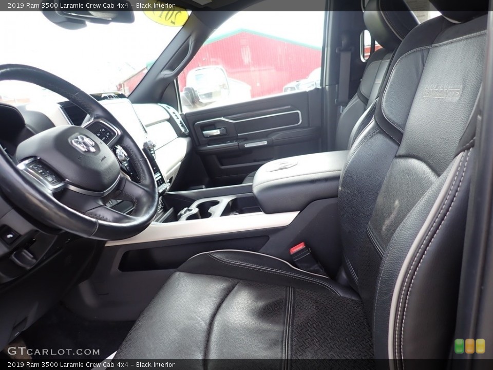 Black Interior Front Seat for the 2019 Ram 3500 Laramie Crew Cab 4x4 #140208342
