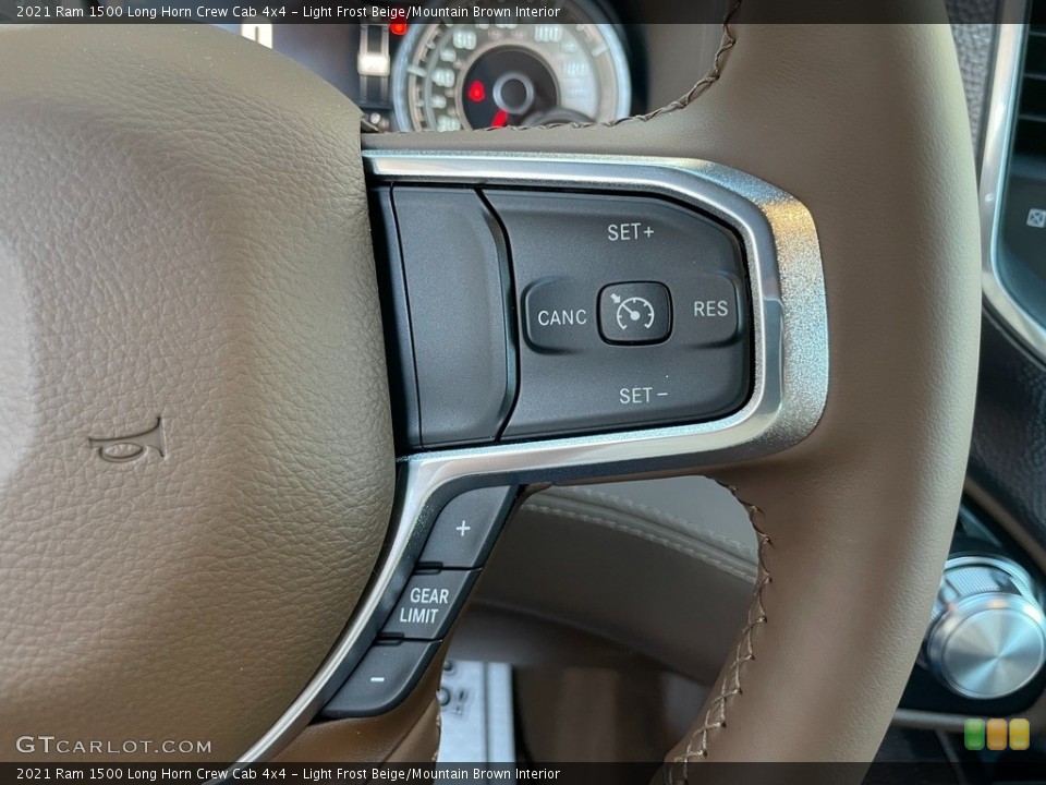 Light Frost Beige/Mountain Brown Interior Steering Wheel for the 2021 Ram 1500 Long Horn Crew Cab 4x4 #140208420