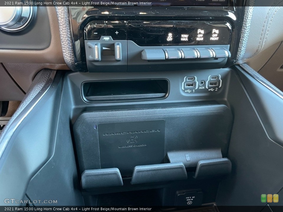 Light Frost Beige/Mountain Brown Interior Controls for the 2021 Ram 1500 Long Horn Crew Cab 4x4 #140208603