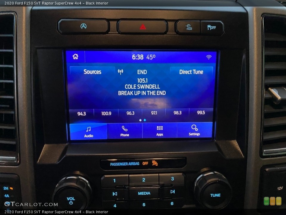 Black Interior Controls for the 2020 Ford F150 SVT Raptor SuperCrew 4x4 #140209047