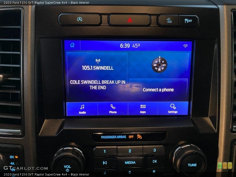 Black Interior Controls for the 2020 Ford F150 SVT Raptor SuperCrew 4x4 #140209065