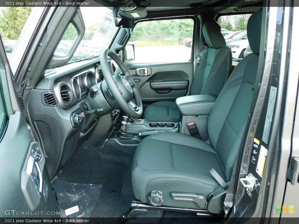 Black Interior Front Seat for the 2021 Jeep Gladiator Willys 4x4 #140209260