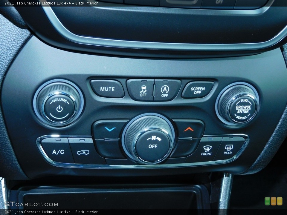 Black Interior Controls for the 2021 Jeep Cherokee Latitude Lux 4x4 #140210625