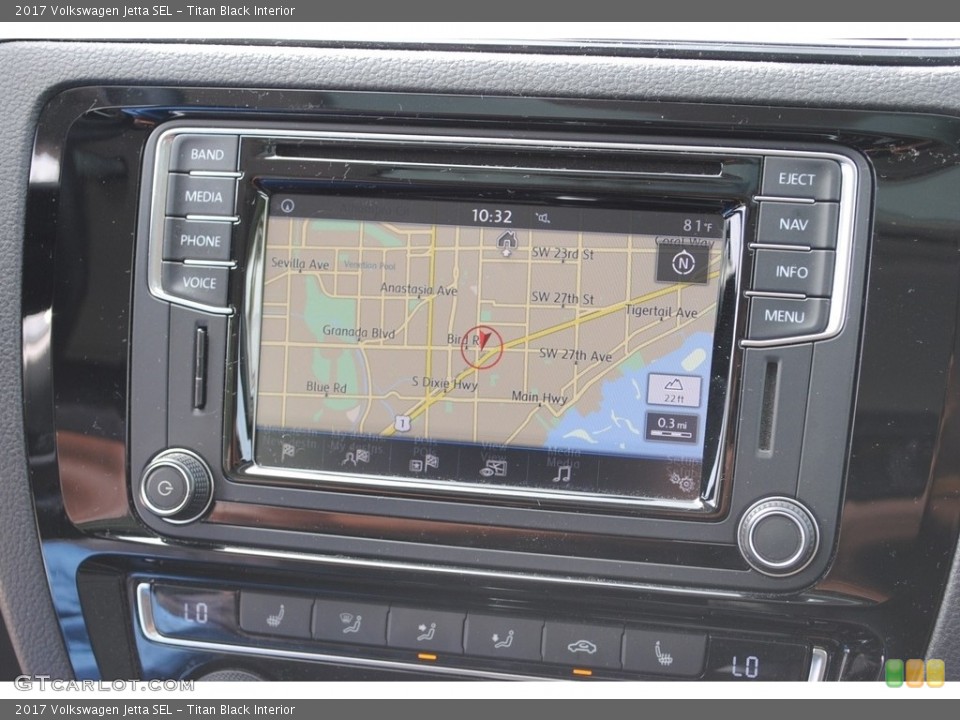 Titan Black Interior Navigation for the 2017 Volkswagen Jetta SEL #140211093