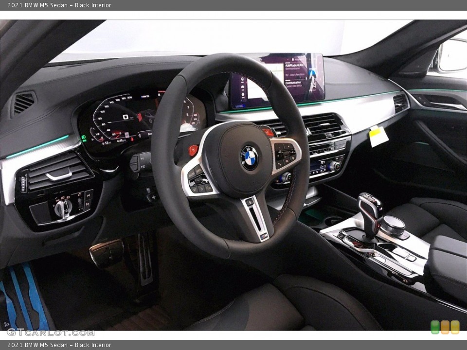 Black Interior Steering Wheel for the 2021 BMW M5 Sedan #140214994