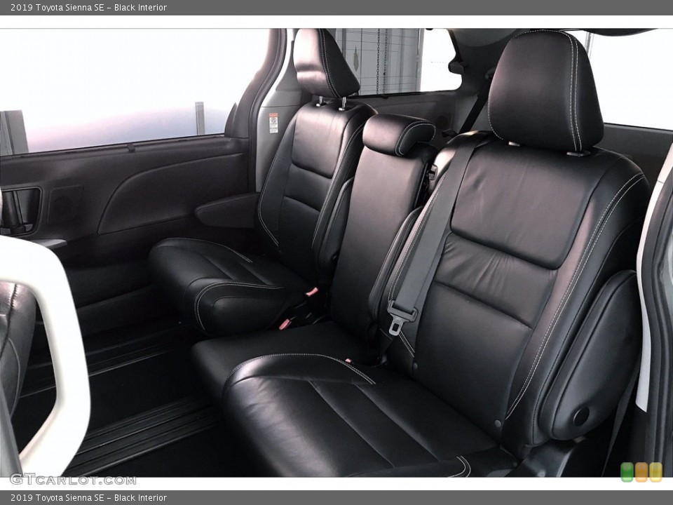 Black Interior Rear Seat for the 2019 Toyota Sienna SE #140216283