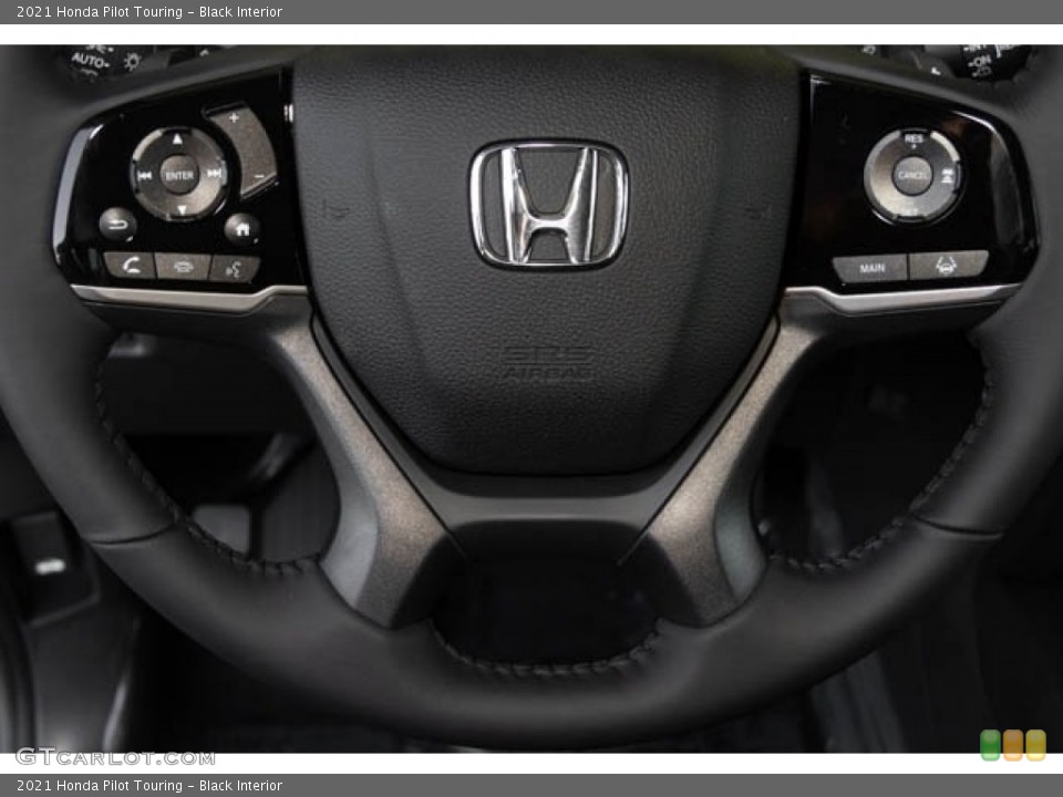 Black Interior Steering Wheel for the 2021 Honda Pilot Touring #140217109