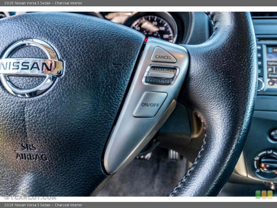 Charcoal Interior Steering Wheel for the 2016 Nissan Versa S Sedan #140219145