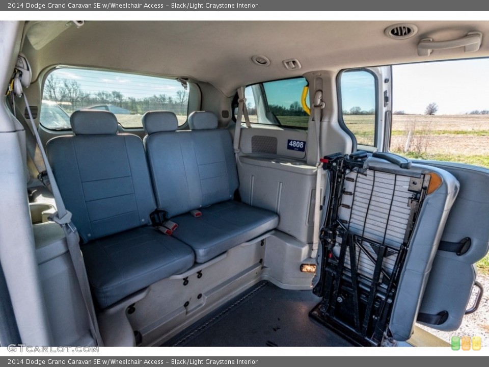 Black/Light Graystone Interior Rear Seat for the 2014 Dodge Grand Caravan SE w/Wheelchair Access #140219689