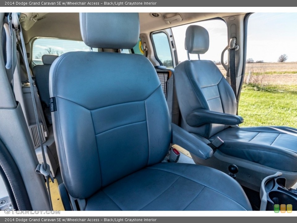 Black/Light Graystone Interior Front Seat for the 2014 Dodge Grand Caravan SE w/Wheelchair Access #140219743