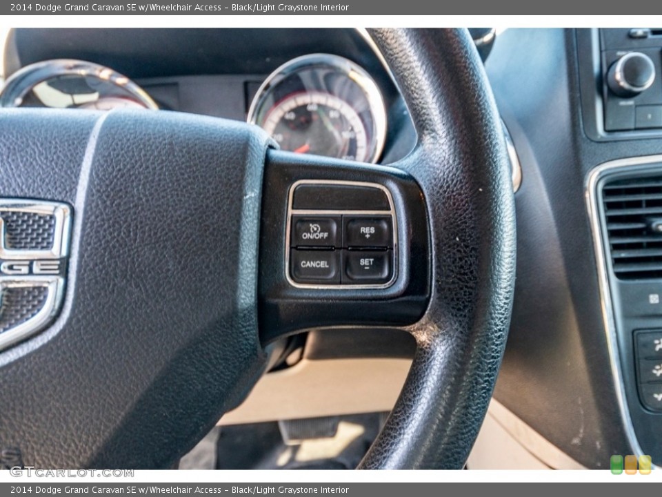 Black/Light Graystone Interior Steering Wheel for the 2014 Dodge Grand Caravan SE w/Wheelchair Access #140219803