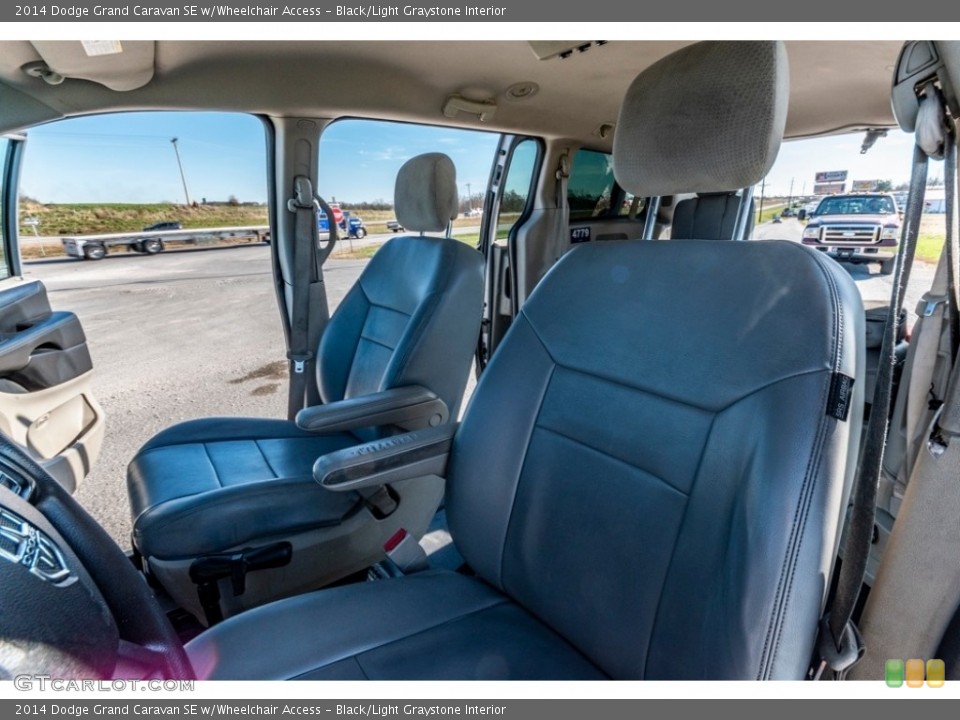 Black/Light Graystone Interior Front Seat for the 2014 Dodge Grand Caravan SE w/Wheelchair Access #140220151