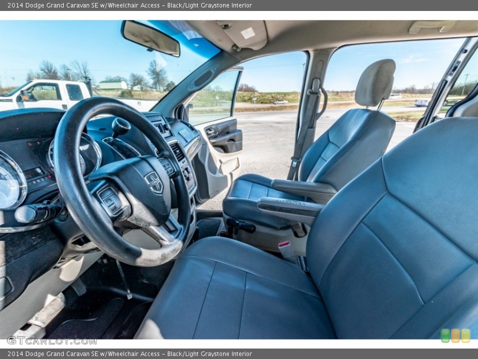 Black/Light Graystone Interior Front Seat for the 2014 Dodge Grand Caravan SE w/Wheelchair Access #140220169