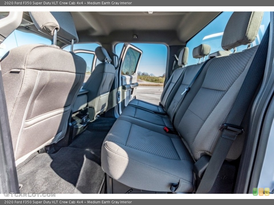 Medium Earth Gray Interior Rear Seat for the 2020 Ford F350 Super Duty XLT Crew Cab 4x4 #140220418
