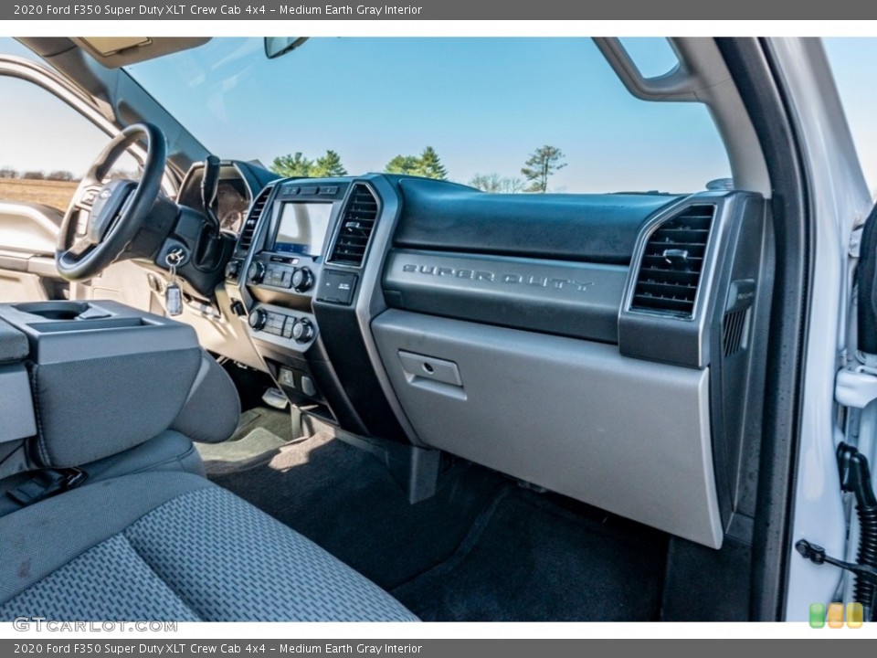 Medium Earth Gray Interior Dashboard for the 2020 Ford F350 Super Duty XLT Crew Cab 4x4 #140220436
