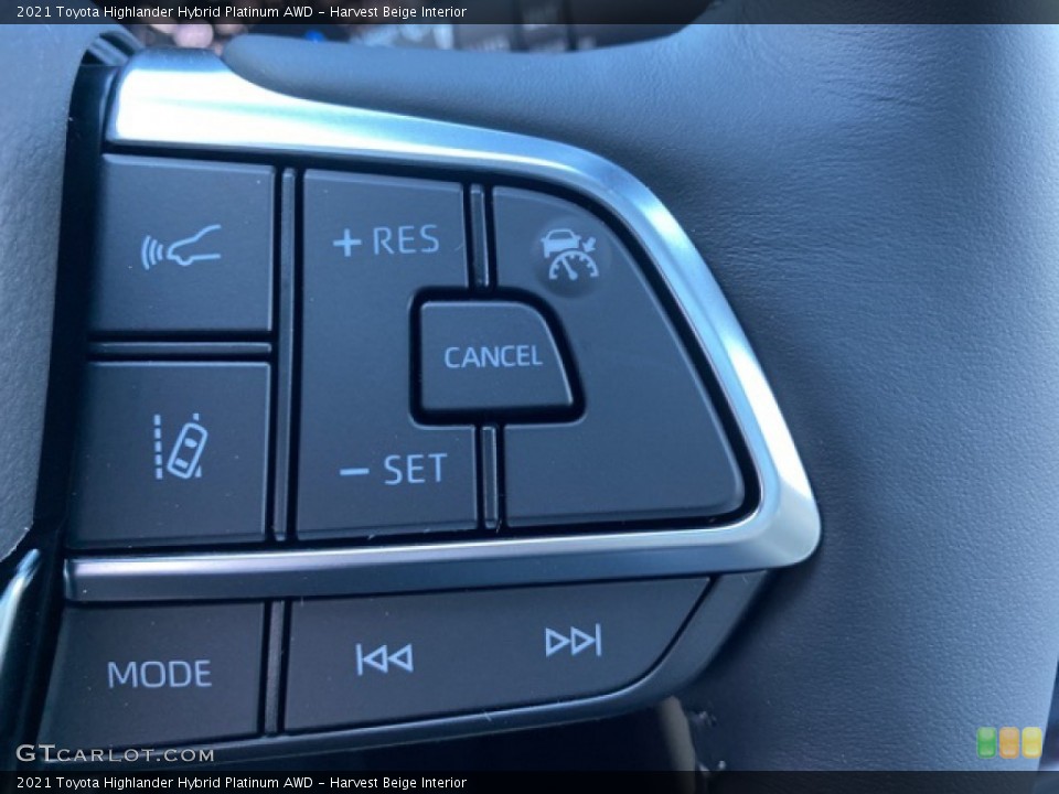 Harvest Beige Interior Steering Wheel for the 2021 Toyota Highlander Hybrid Platinum AWD #140220964