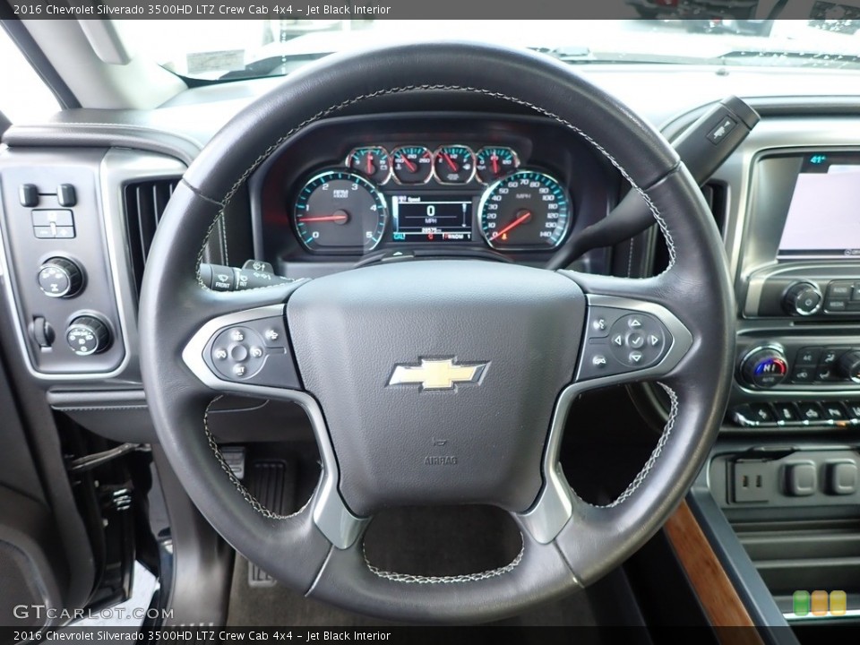 Jet Black Interior Steering Wheel for the 2016 Chevrolet Silverado 3500HD LTZ Crew Cab 4x4 #140221435
