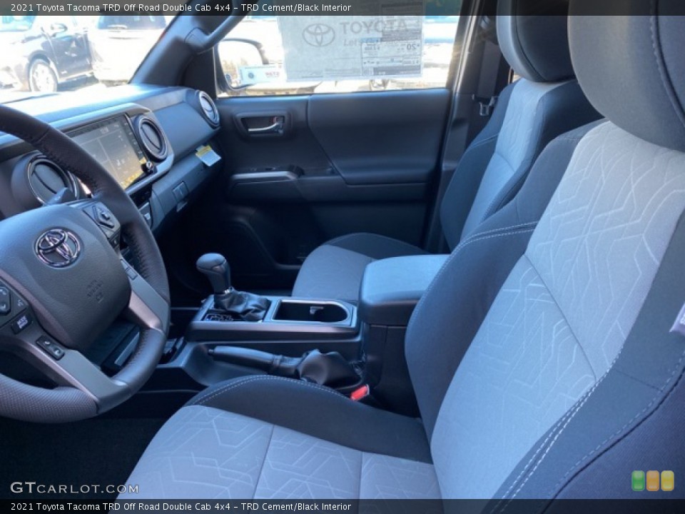 TRD Cement/Black Interior Front Seat for the 2021 Toyota Tacoma TRD Off Road Double Cab 4x4 #140221771
