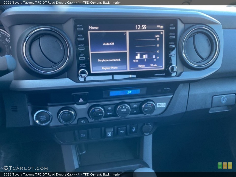 TRD Cement/Black Interior Controls for the 2021 Toyota Tacoma TRD Off Road Double Cab 4x4 #140221855