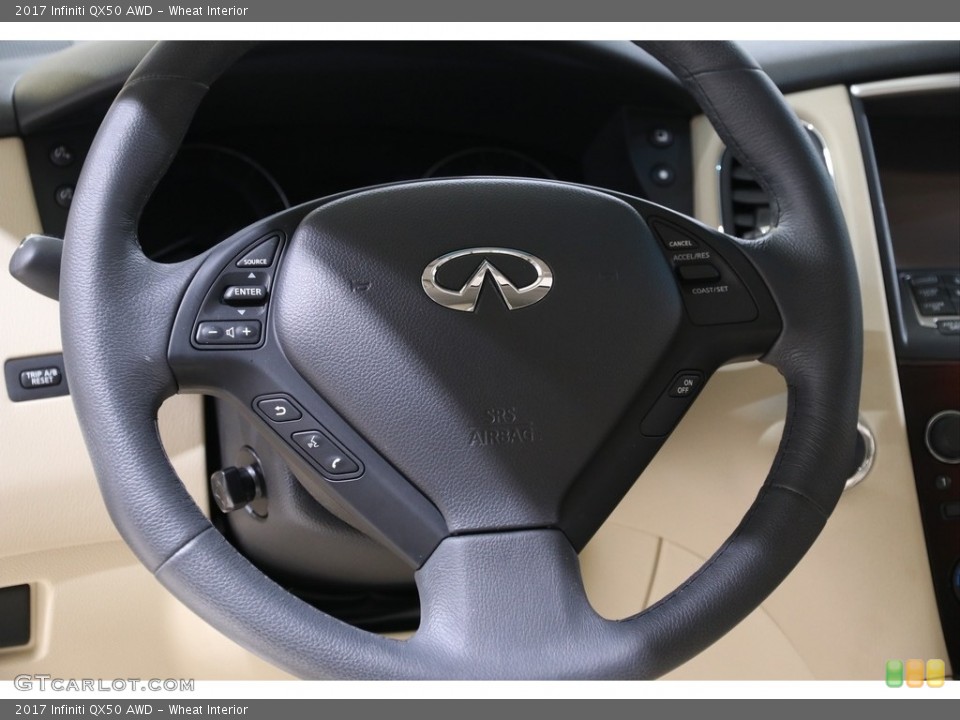 Wheat Interior Steering Wheel for the 2017 Infiniti QX50 AWD #140222026