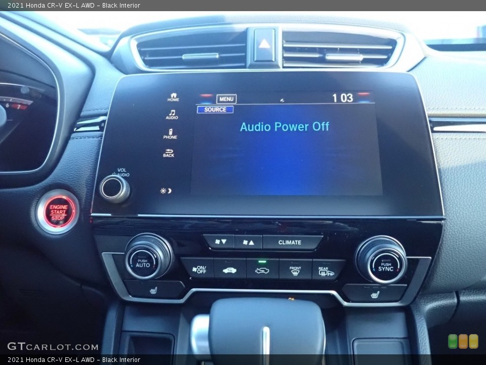Black Interior Controls for the 2021 Honda CR-V EX-L AWD #140222545