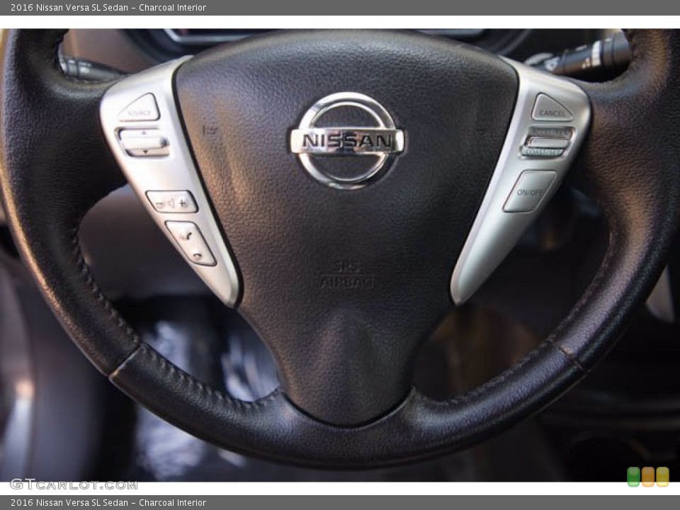 Charcoal Interior Steering Wheel for the 2016 Nissan Versa SL Sedan #140225584