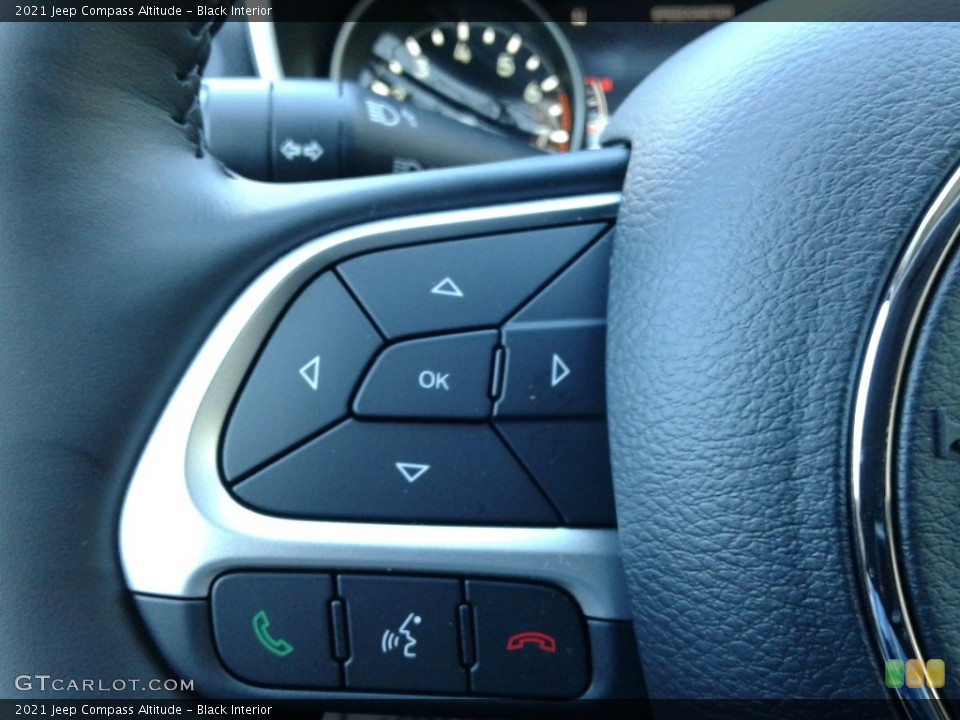 Black Interior Steering Wheel for the 2021 Jeep Compass Altitude #140227828