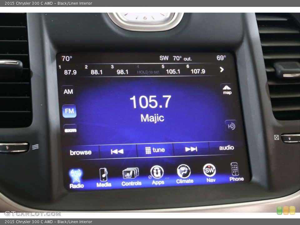 Black/Linen Interior Audio System for the 2015 Chrysler 300 C AWD #140228578