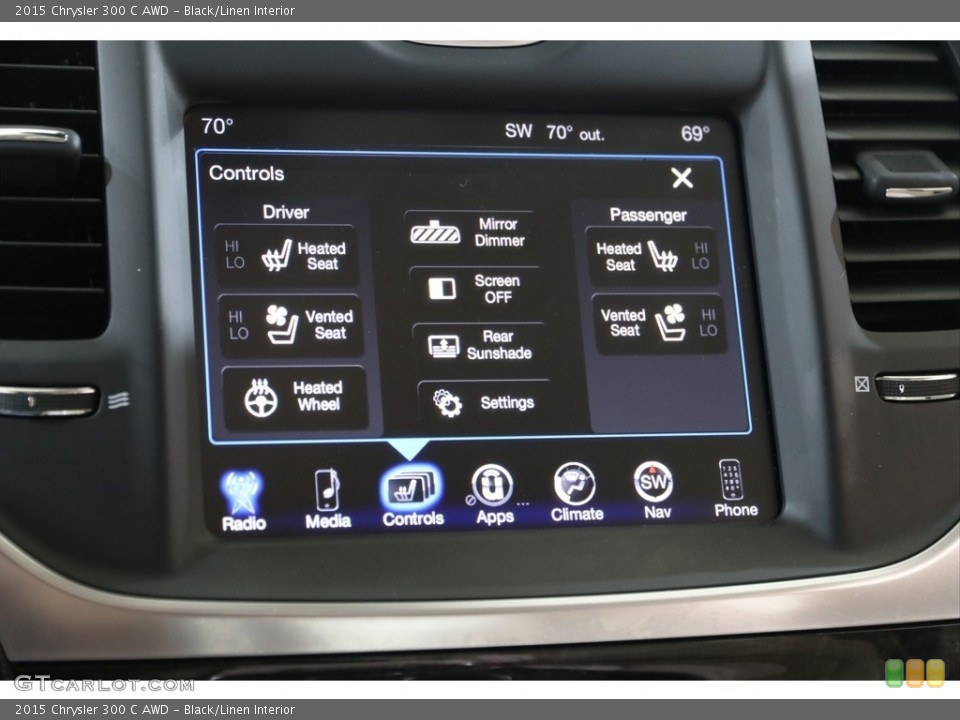 Black/Linen Interior Controls for the 2015 Chrysler 300 C AWD #140228590