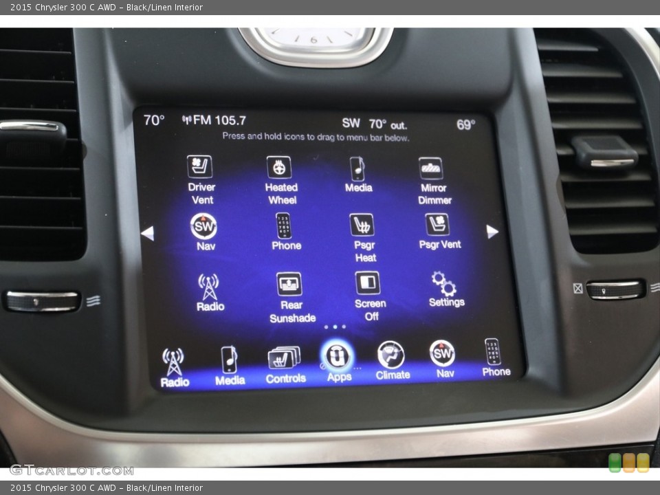 Black/Linen Interior Controls for the 2015 Chrysler 300 C AWD #140228602