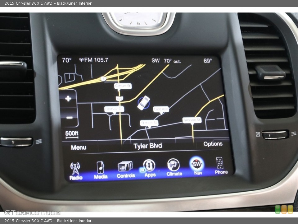Black/Linen Interior Navigation for the 2015 Chrysler 300 C AWD #140228644