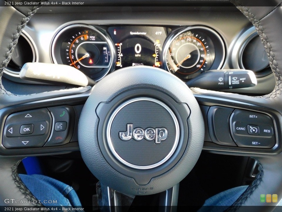 Black Interior Steering Wheel for the 2021 Jeep Gladiator Willys 4x4 #140229298