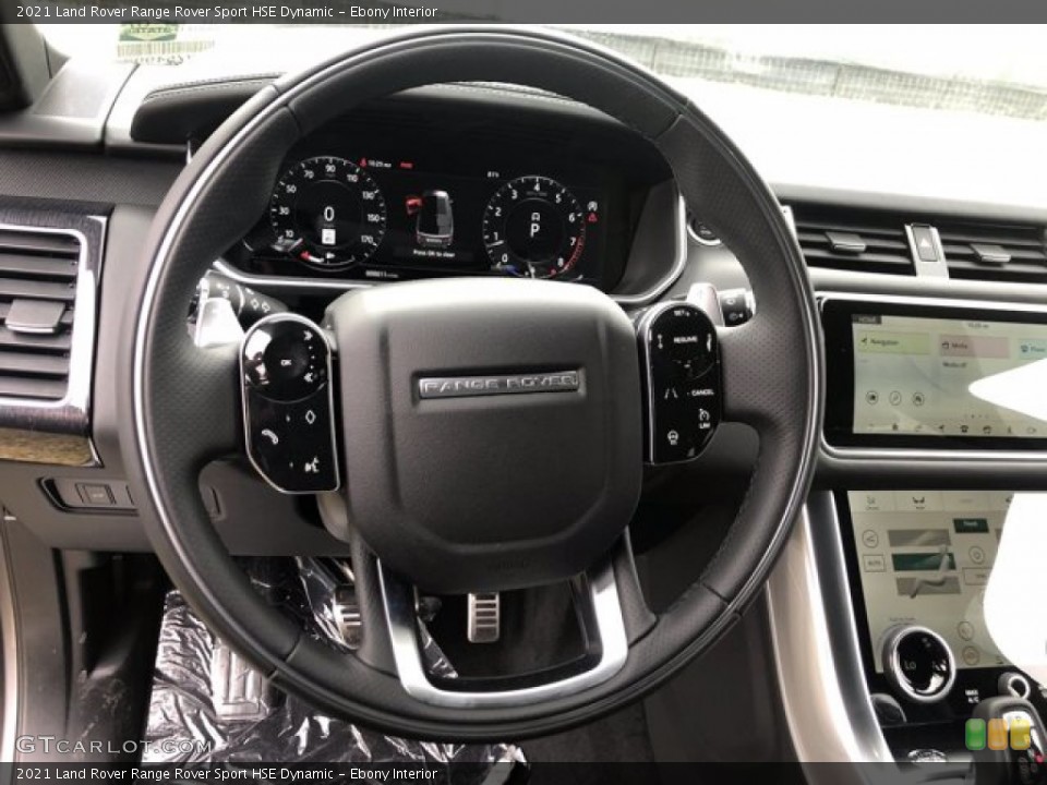 Ebony Interior Steering Wheel for the 2021 Land Rover Range Rover Sport HSE Dynamic #140231546