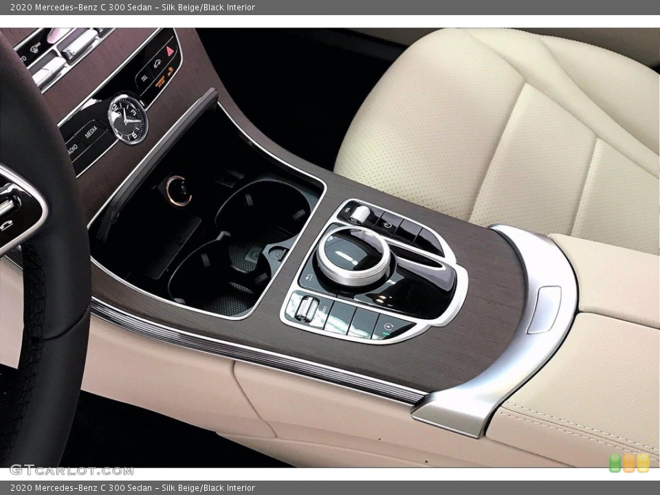 Silk Beige/Black Interior Controls for the 2020 Mercedes-Benz C 300 Sedan #140232339