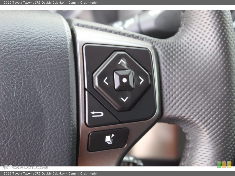 Cement Gray Interior Steering Wheel for the 2019 Toyota Tacoma SR5 Double Cab 4x4 #140232385