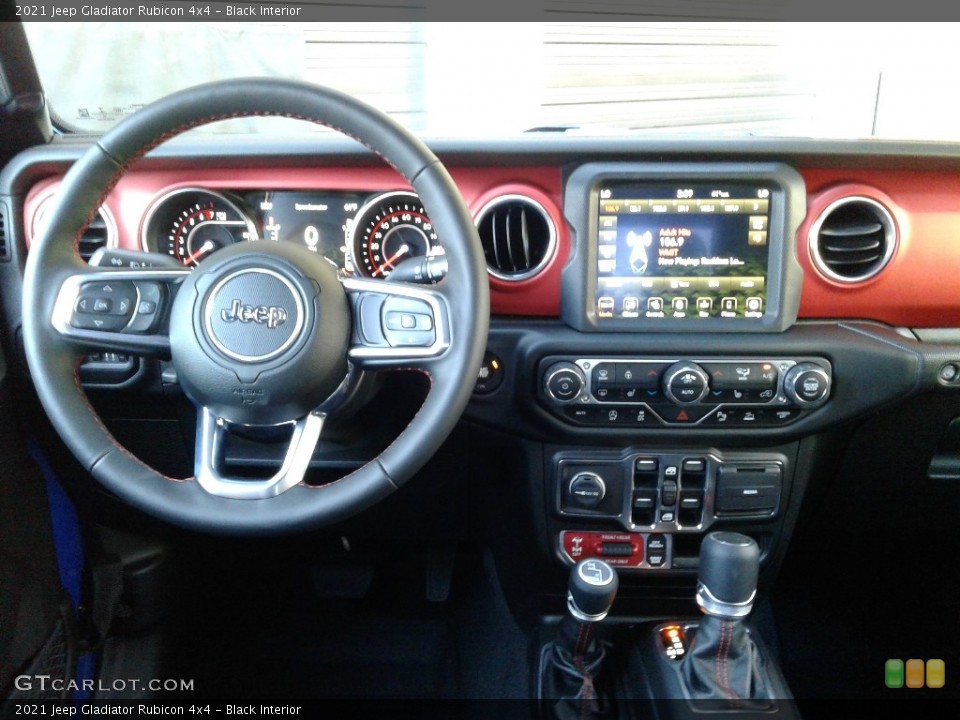 Black Interior Dashboard for the 2021 Jeep Gladiator Rubicon 4x4 #140234727