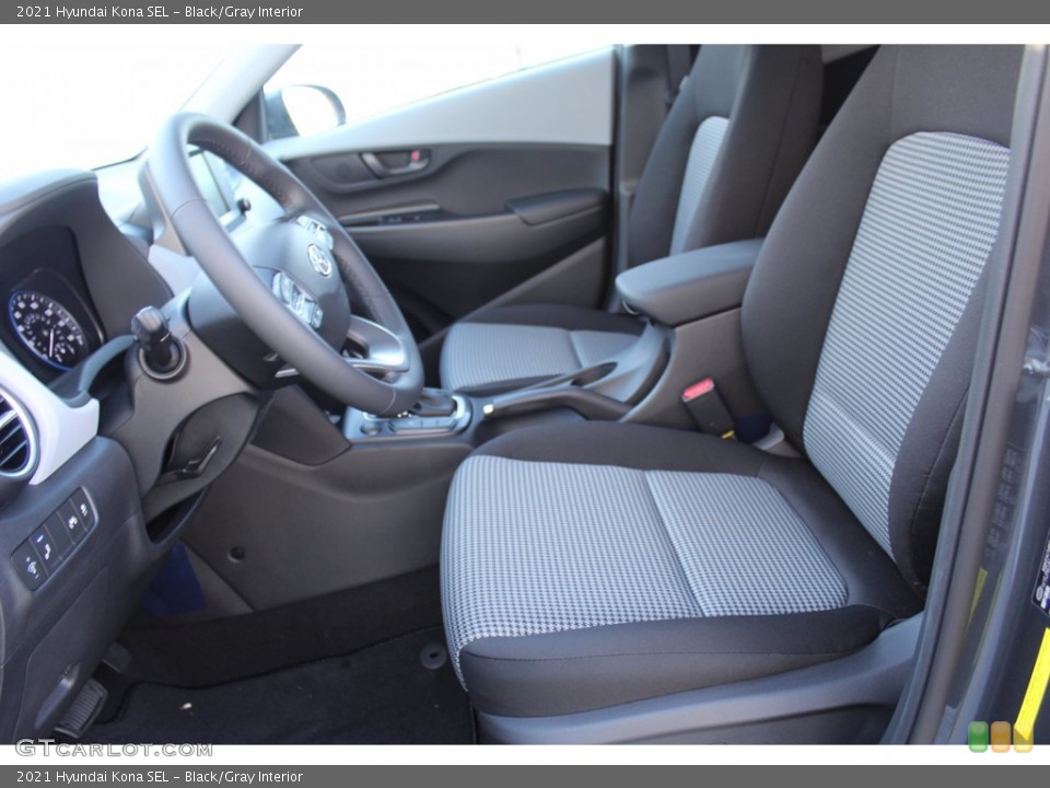 Black/Gray Interior Front Seat for the 2021 Hyundai Kona SEL #140235036